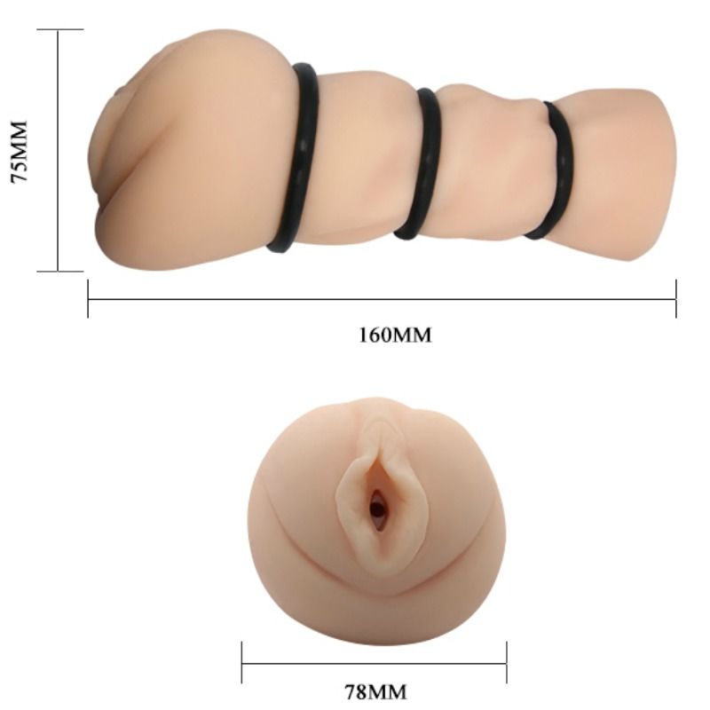 CRAZY BULL - VAGINA MASTURBATOR WITH RINGS - Kink&Play