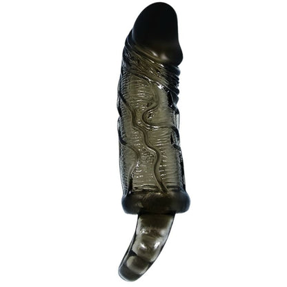 BAILE - PENIS EXTENDER COVER WITH STRAP FOR TESTICLES BLACK 13.5 CM - Kink&Play