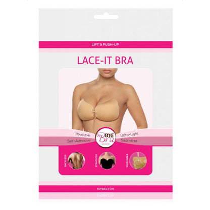 BYE-BRA - LACE-IT ENHANCEMENT PUSH-UP BEIGE CUP D - Kink&Play
