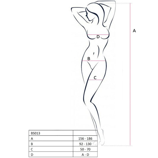 PASSION - WOMAN BS013 BLACK BODYSTOCKING ONE SIZE - Kink&Play