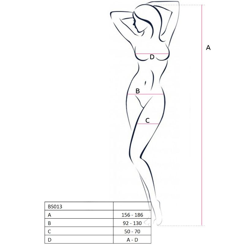PASSION - WOMAN BS013 WHITE BODYSTOCKING ONE SIZE - Kink&Play