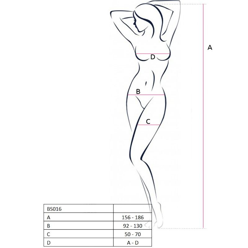 PASSION - WOMAN BS016 BODYSTOCKING BLACK ONE SIZE - Kink&Play