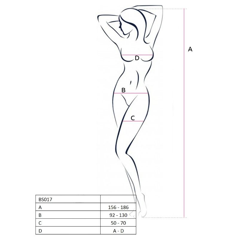 PASSION - WOMAN BS017 BODYSTOCKING BLACK ONE SIZE - Kink&Play