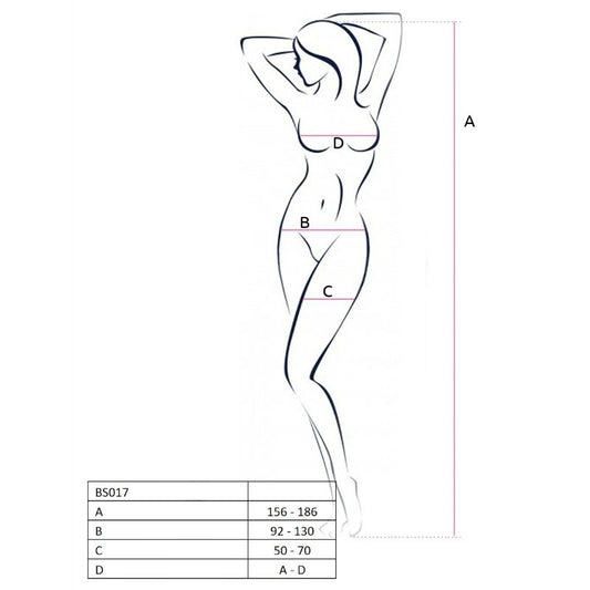 PASSION - WOMAN BS017 BODYSTOCKING BLACK ONE SIZE - Kink&Play