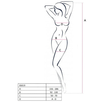 PASSION - WOMAN BS019 WHITE BODYSTOCKING ONE SIZE - Kink&Play