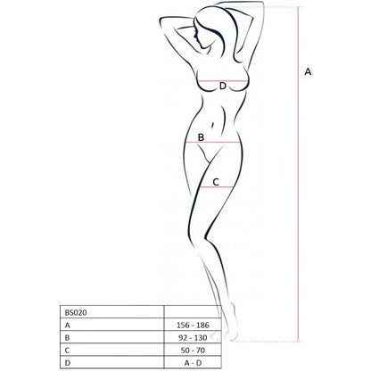 PASSION - WOMAN BS020 WHITE BODYSTOCKING ONE SIZE - Kink&Play
