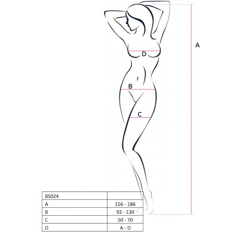 PASSION - WOMAN BS024 WHITE BODYSTOCKING ONE SIZE - Kink&Play