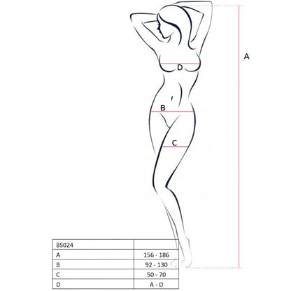 PASSION - WOMAN BS024 WHITE BODYSTOCKING ONE SIZE - Kink&Play
