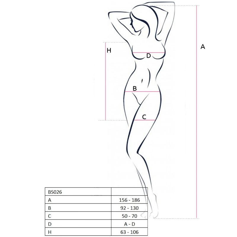PASSION - WOMAN BS026 BODYSTOCKING WHITE DRESS STYLE ONE SIZE - Kink&Play