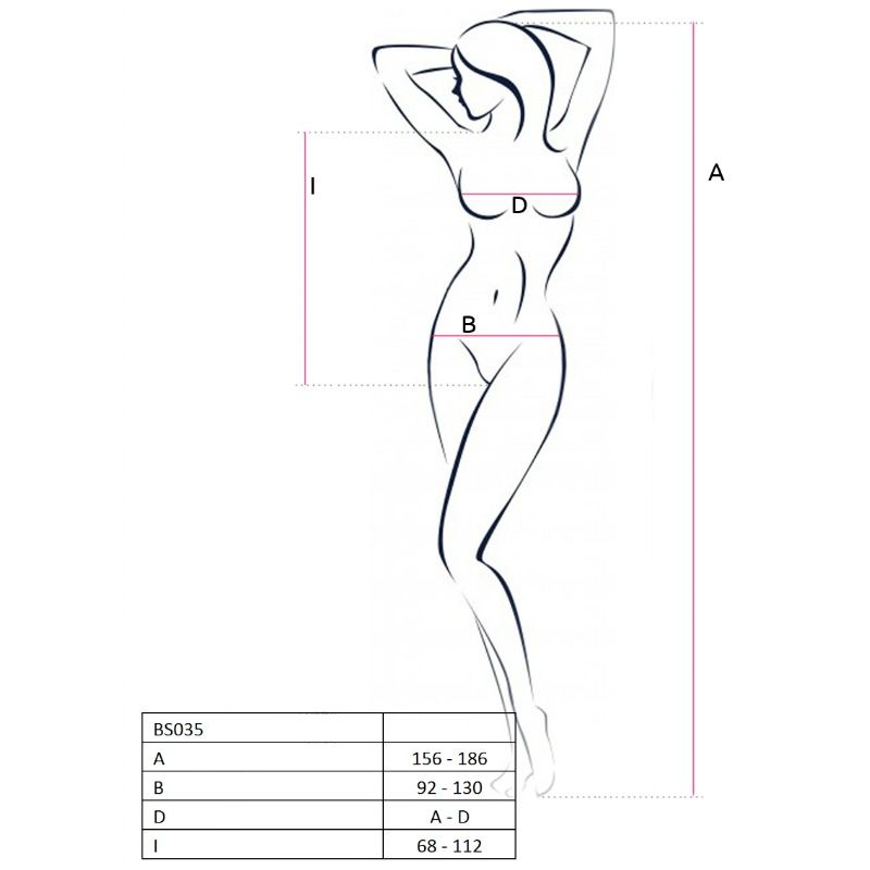 PASSION - WOMAN BS035 BODYSTOCKING BLACK ONE SIZE - Kink&Play