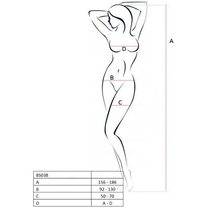 PASSION - WOMAN BS038 RED BODYSTOCKING ONE SIZE - Kink&Play