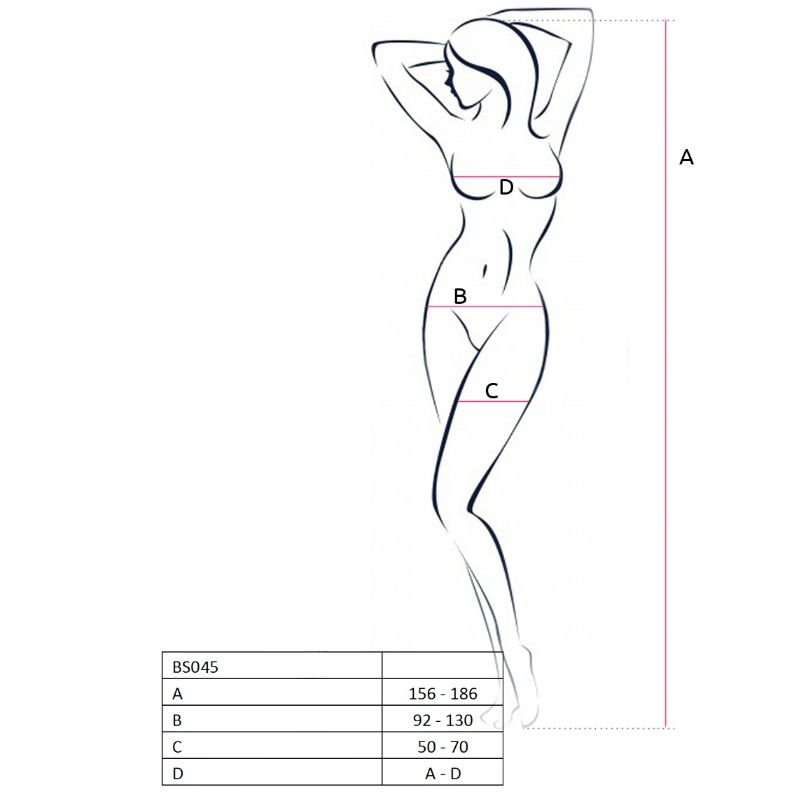 PASSION - WOMAN BS045 WHITE BODYSTOCKING ONE SIZE - Kink&Play