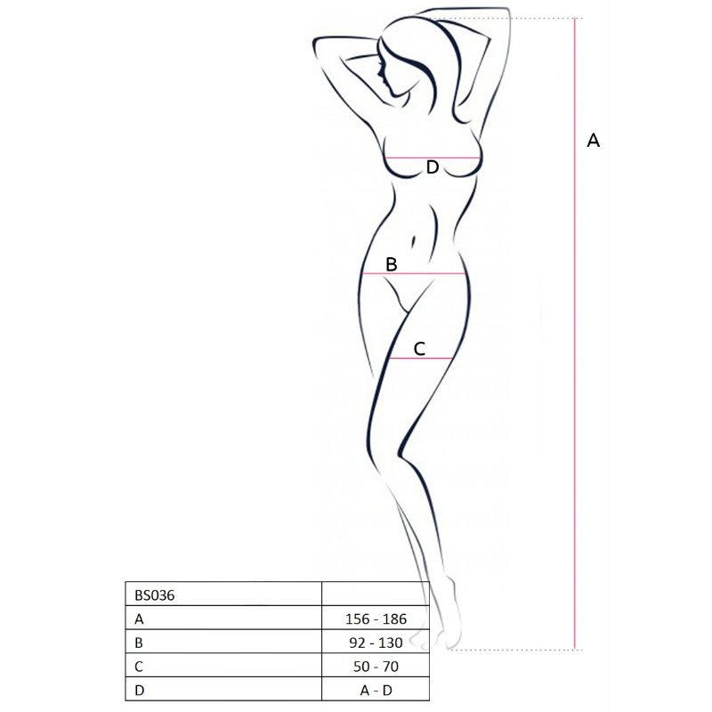 PASSION - WOMAN BS036 WHITE BODYSTOCKING ONE SIZE - Kink&Play