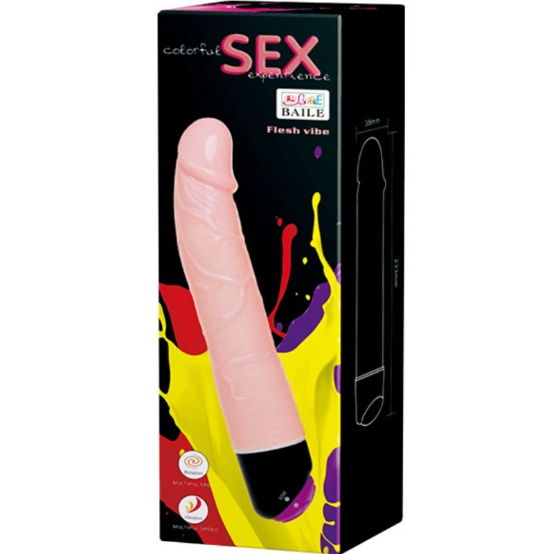 BAILE - FÄRGGLAD SEXVIBRATION OCH ROTATION 24 CM