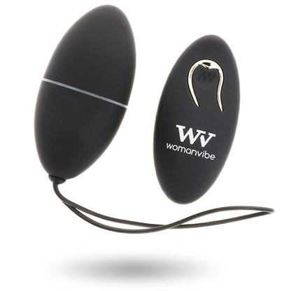 WOMANVIBE - ALSAN EGG REMOTE CONTROL BLACK SILICONE BLACK - Kink&Play