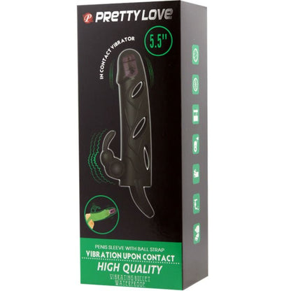PRETTY LOVE - SILIKONSKYDD MED VIBRATION 14 CM 2.0
