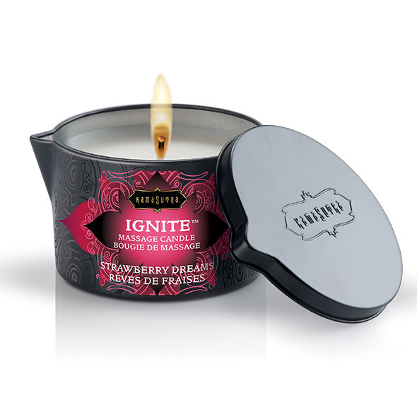 KAMASUTRA - STRAWBERRY DREAMS MASSAGE CANDLE 170 GR - Kink&Play