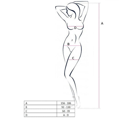 PASSION - WOMAN BS062 WHITE BODYSTOCKING ONE SIZE