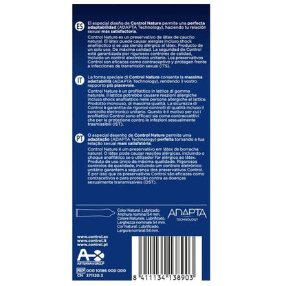 CONTROL - ADAPTA NATURE CONDOMS 12 UNITS - Kink&Play