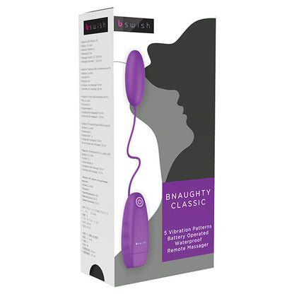 B SWISH - BNAUGHTY CLASSIC VIBRATING BULLET PURPLE - Kink&Play