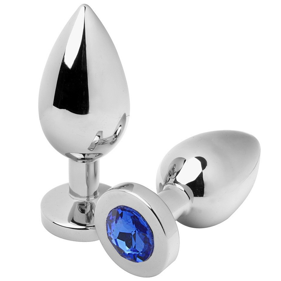METAL HARD - ANAL PLUG DIAMOND BLUE SMALL 5.71CM - Kink&Play