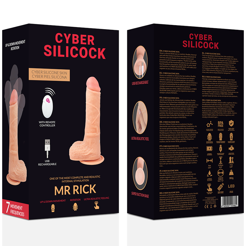 CYBER SILICOCK - REMOTE CONTROL REALISTIC MR RICK 20.9 CM -O- 4 CM - Kink&Play