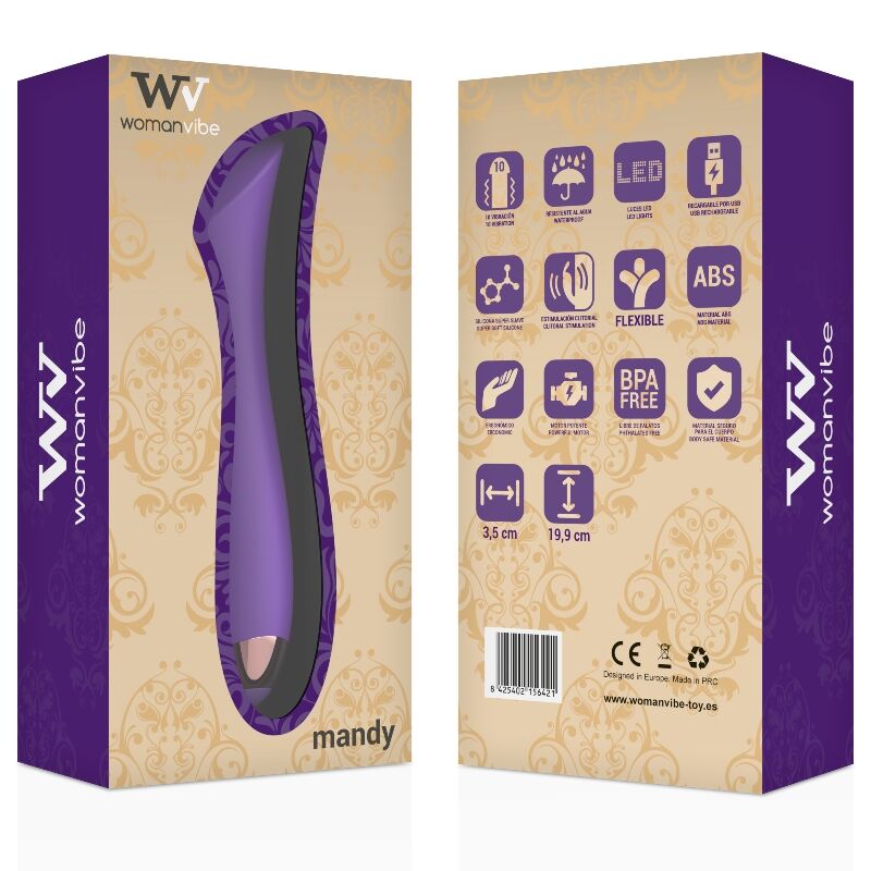WOMANVIBE - MANDY "K" POINT SILICONE RECHARGEABLE VIBRATOR - Kink&Play