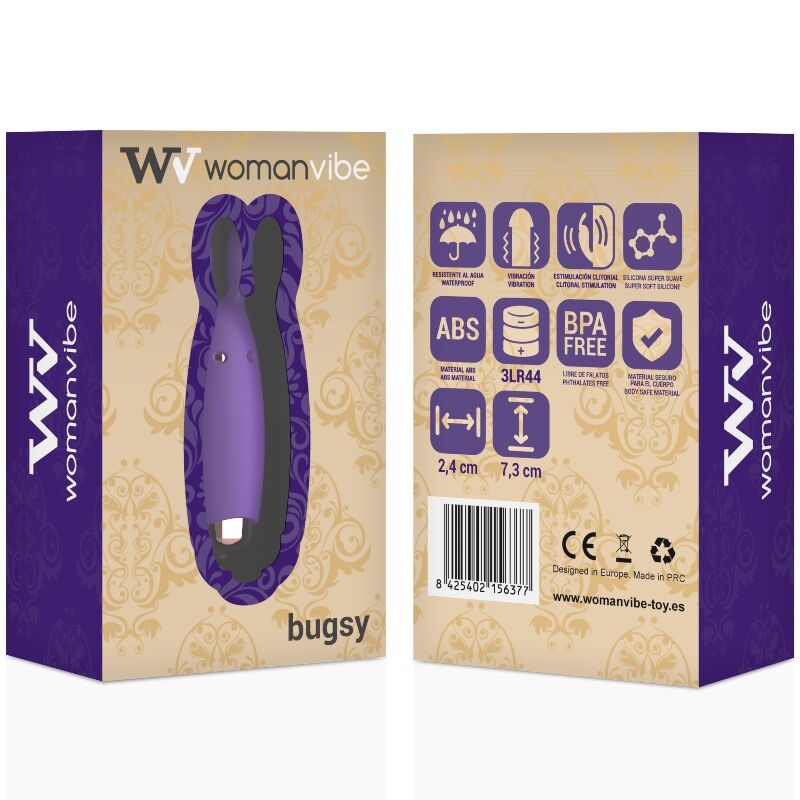 WOMANVIBE - BUGSY SILICONE RABBIT STIMULATOR - Kink&Play