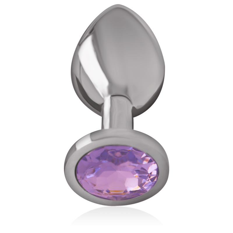 INTENSE - ALUMINUM METAL ANAL PLUG WITH VIOLET CRYSTAL SIZE S - Kink&Play