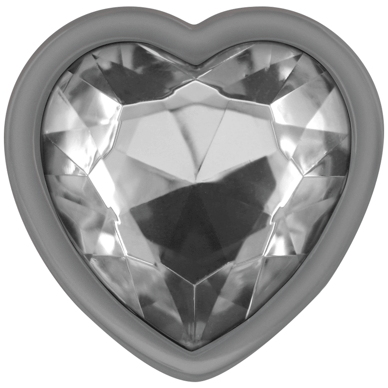 INTENSE - ANAL PLUG METAL ALUMINUM WHITE HEART SIZE L - Kink&Play