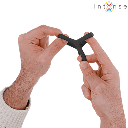 INTENSE - CARSON DOUBLE SILICONE PENIS RING BLACK MODEL 4 - Kink&Play