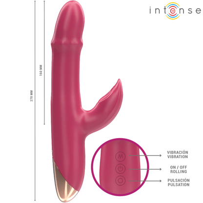 INTENSE - CHLOE MULTIFUNCTION VIBRATOR 3 IN 1 RED - Kink&Play