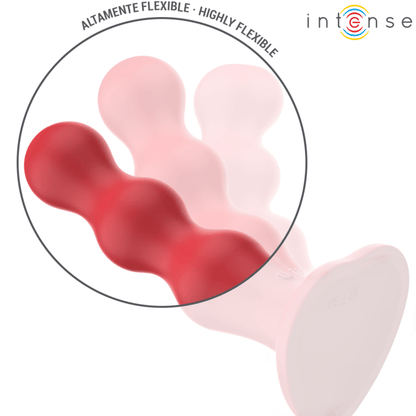 INTENSE - CODY VIBRATOR WITH SUCTION CUP RED REMOTE CONTROL - Kink&Play