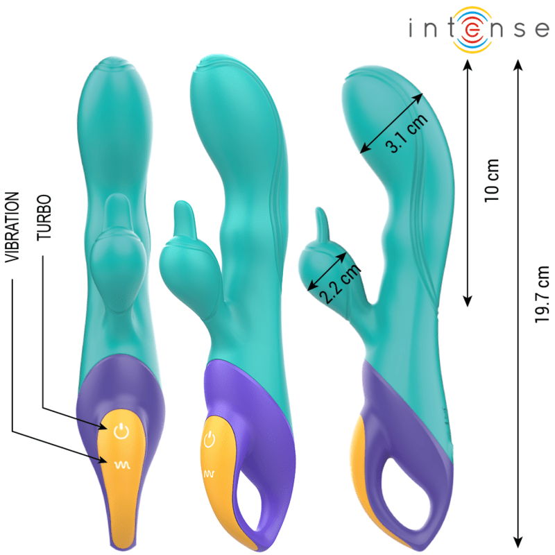 INTENSE - FRED RABBIT VIBRATOR BLUE - Kink&Play