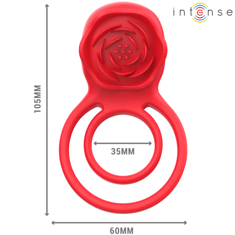 INTENSE - GAIL STIMULATOR ROSE 10 VIBRATIONS RED REMOTE CONTROL - Kink&Play