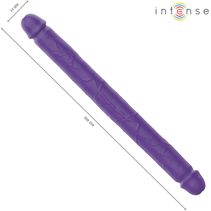 INTENSE - GUNTER DILDO DOUBLE VIBRATOR 40 CM PURPLE REMOTE CONTROL - Kink&Play