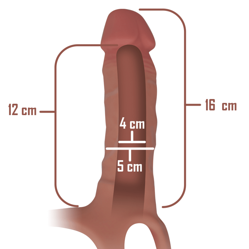 INTENSE - HOLLOW HARNESS WITH SILICONE DILDO 16 X 3.5 CM - Kink&Play
