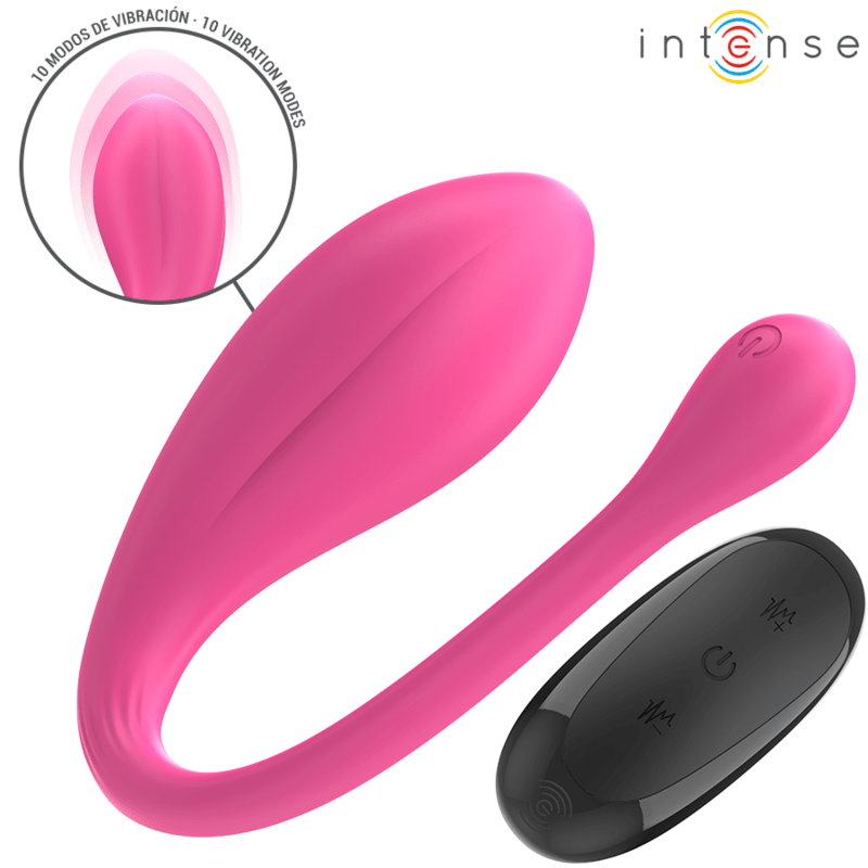 INTENSE - JANICE U VIBRATOR DOUBLE STIMULATION 10 VIBRATIONS PINK REMOTE CONTROL - Kink&Play