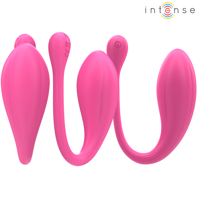 INTENSE - JANICE U VIBRATOR DOUBLE STIMULATION 10 VIBRATIONS PINK REMOTE CONTROL - Kink&Play