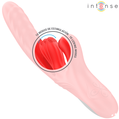 INTENSE - KAROL MULTIFUNCTION VIBRATOR THRUST & STIMULATION & STIMULATING WAVES RED - Kink&Play