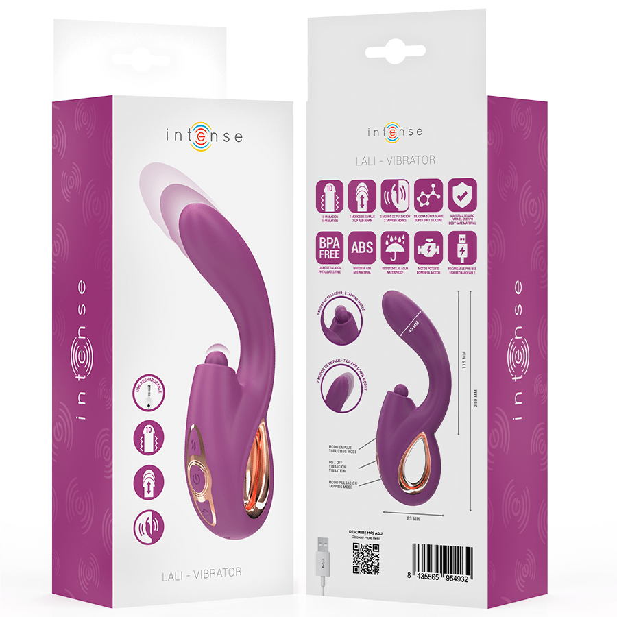 INTENSE - LALI MULTIFUNCTION G - SPOT VIBRATOR TAPPING & THRUST & VIBRATION PURPLE - Kink&Play