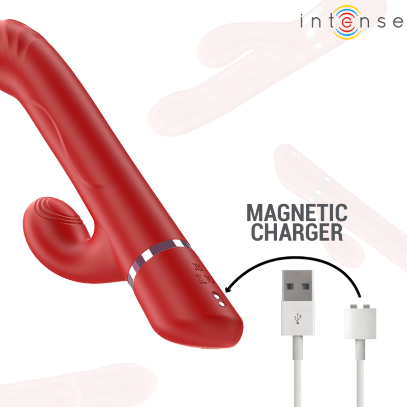 INTENSE - LELE MULTIFUNCTION VIBRATOR ROTATING & OSCILLATION & STIMULATION RED - Kink&Play