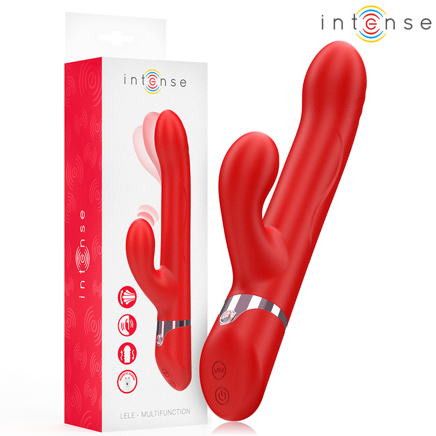 INTENSE - LELE MULTIFUNCTION VIBRATOR ROTATING & OSCILLATION & STIMULATION RED - Kink&Play