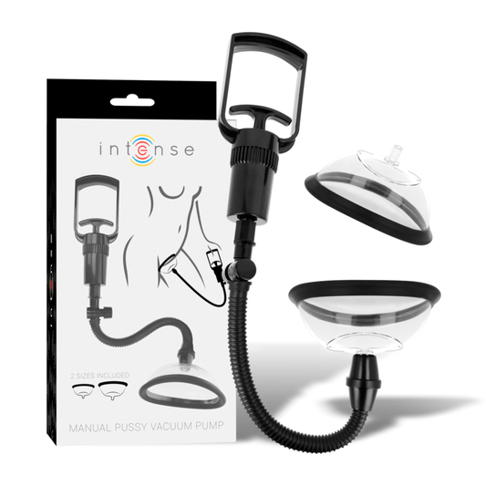 INTENSE - PUMP VAGINAL MANUAL PUMP WITH TWO INTERCHANGEABLE CUPS - Kink&Play