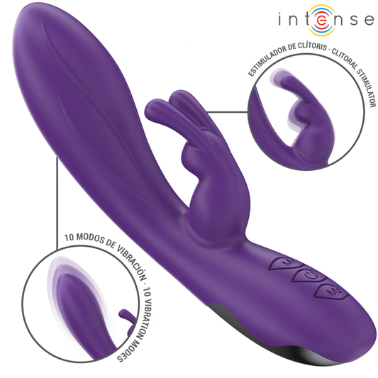 INTENSE - RANDALL RABBIT VIBRATOR 10 VIBRATIONS PURPLE - Kink&Play