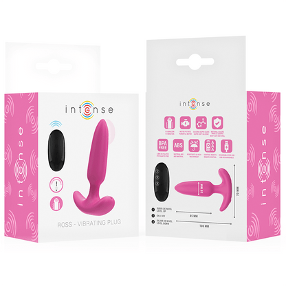 INTENSE - ROSS ANAL PLUG 10 VIBRATIONS PINK REMOTE CONTROL - Kink&Play