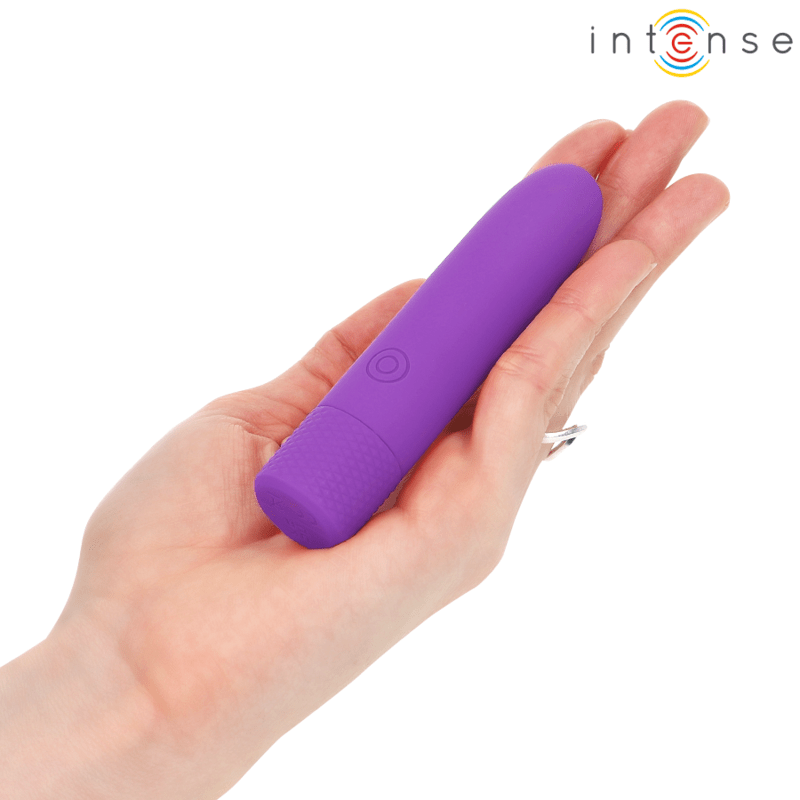 INTENSE - SYMONE USB RECHARGEABLE VIBRATING BULLET 8 VIBRATIONS PURPLE 10 X 2.2 CM - Kink&Play