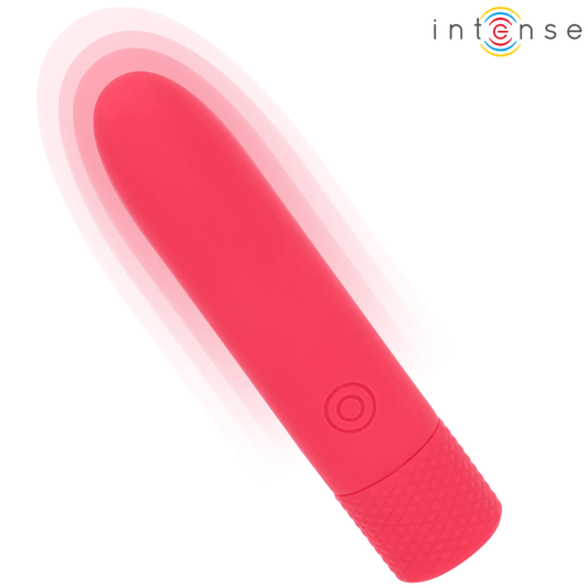 INTENSE - SYMONE USB RECHARGEABLE VIBRATING BULLET 8 VIBRATIONS RED 10 X 2.2 CM - Kink&Play