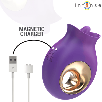 INTENSE - TULI CLITORIS STIMULATOR 9 VIBRATIONS & 9 OSCILLATIONS PURPLE - Kink&Play