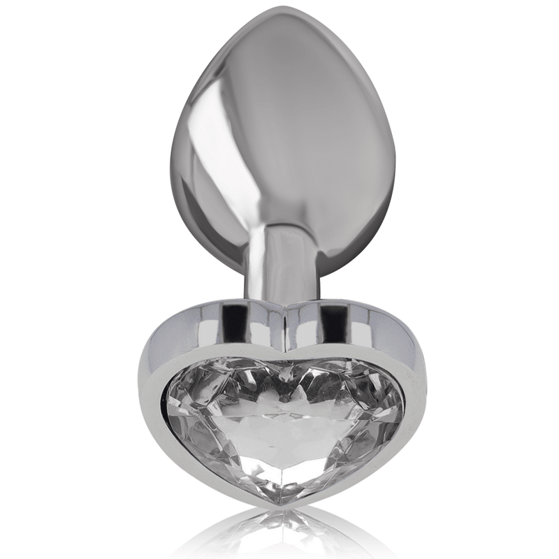 INTENSE - WHITE HEART ALUMINUM METAL ANAL PLUG SIZE S - Kink&Play